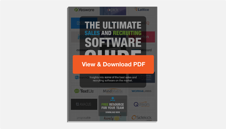 Software Guide Text The Ultimate Guide to Sales and Recruiting Software - Thank You