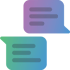 two text bubbles two text bubbles
